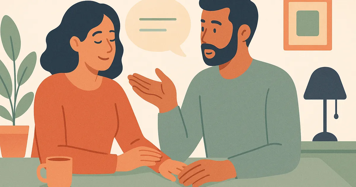 Illustration of How to Communicate Better in a Relationship — Balance Together relationship coaching for couples and partners