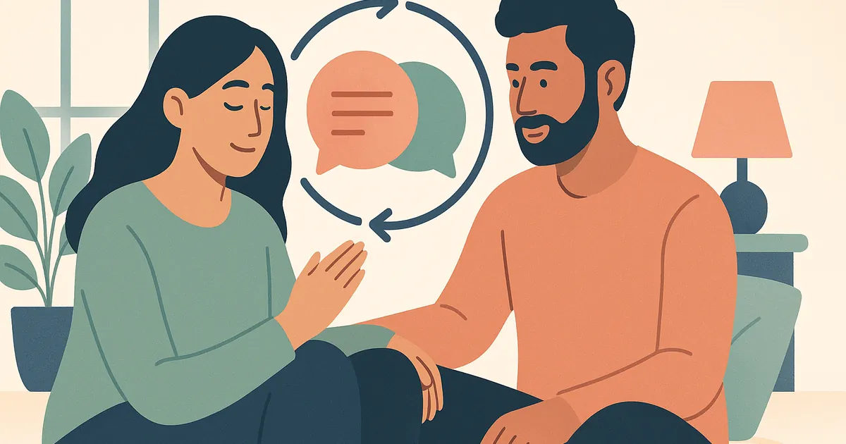Illustration of Relationship Communication Framework — Balance Together relationship coaching for couples and partners