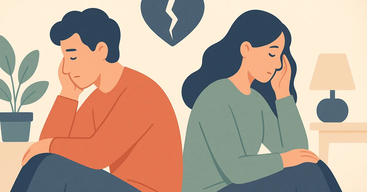 Illustration of Why Couples Stop Talking (And How to Fix It) — Balance Together relationship coaching for couples and partners