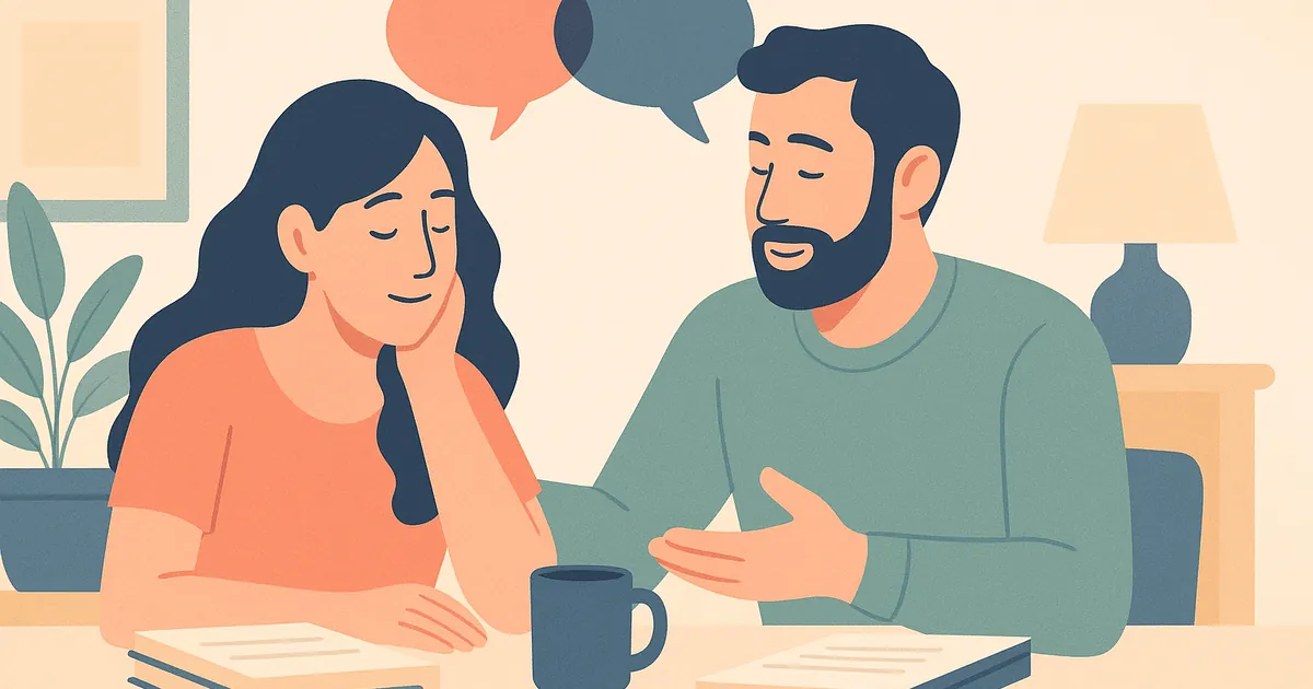 Illustration, wie DISC Paaren hilft, besser zu kommunizieren - Balance Together Beziehungscoaching für Paare und Partner