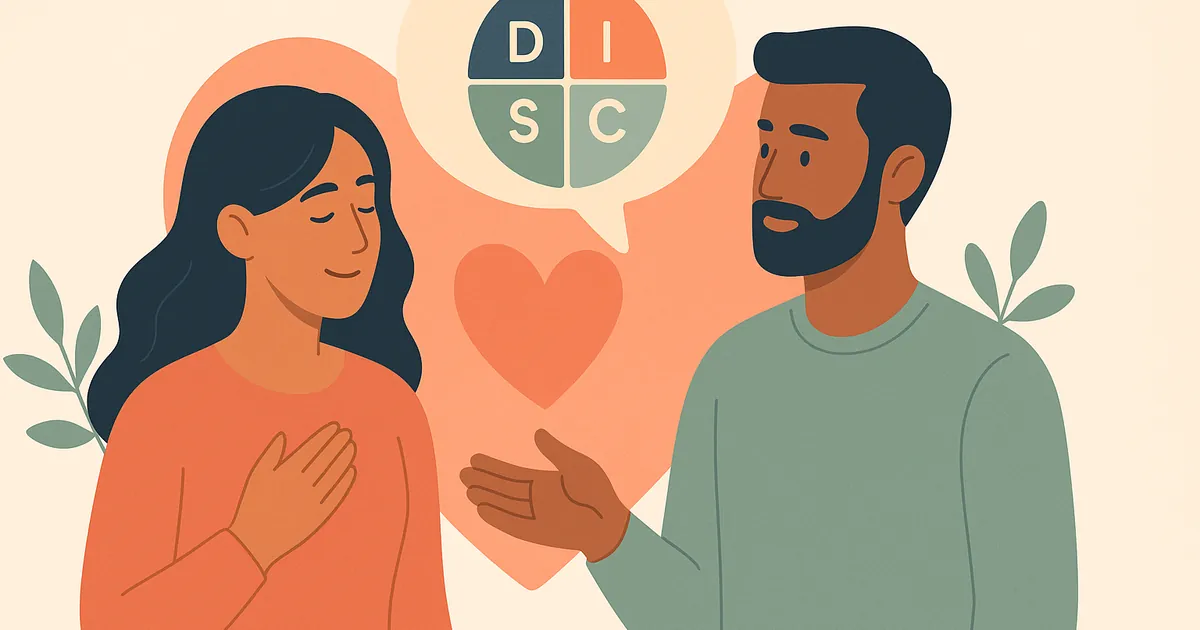 Illustration of DISC in Relationships: How Your Type Affects Your Partnership — Balance Together relationship coaching for couples and partners