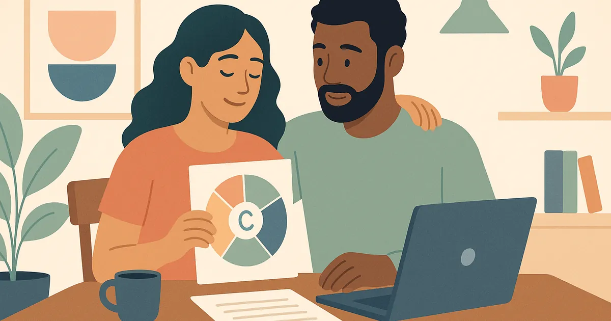 Illustration of What Is the DISC Personality Test? (D, I, S, C Explained) — Balance Together relationship coaching for couples and partners