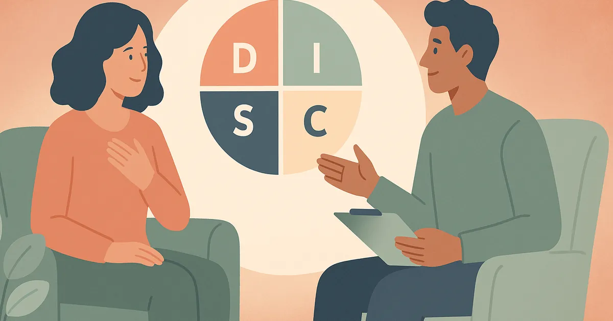 Illustration of What is DISC? Understanding Your Communication Style — Balance Together relationship coaching for couples and partners