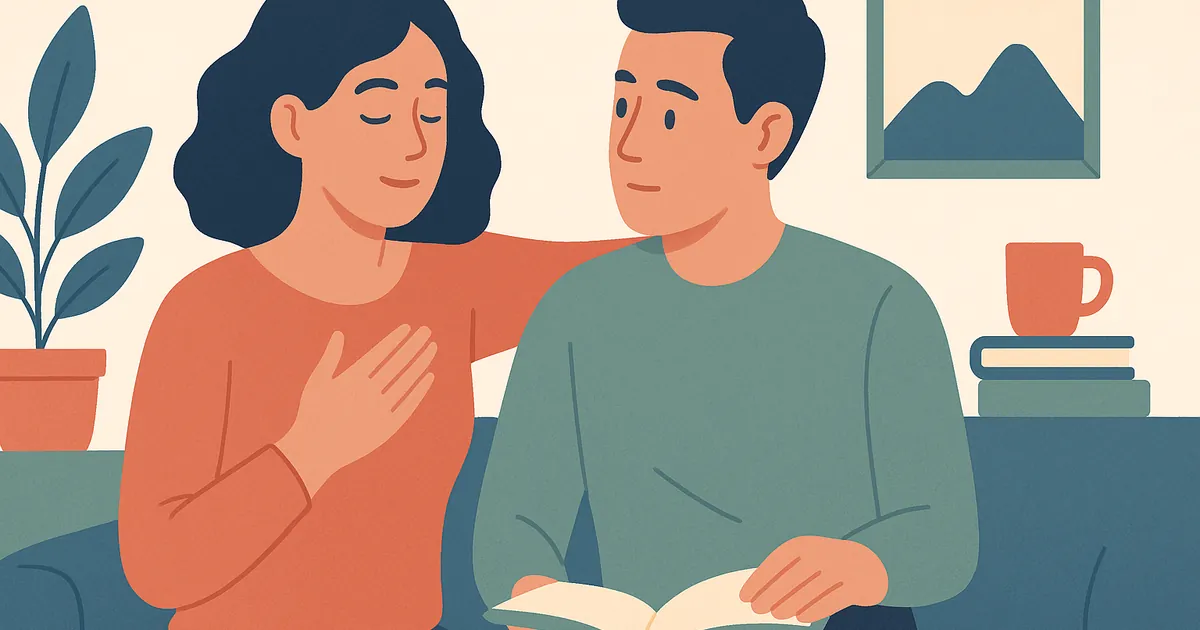 Illustration of How to Express Needs Without Blame — Balance Together relationship coaching for couples and partners