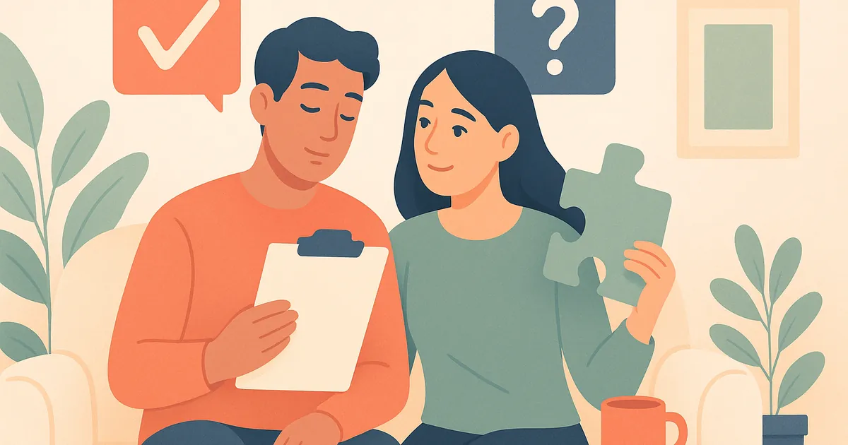Illustration of Judging vs Perceiving in Couples — Balance Together relationship coaching for couples and partners