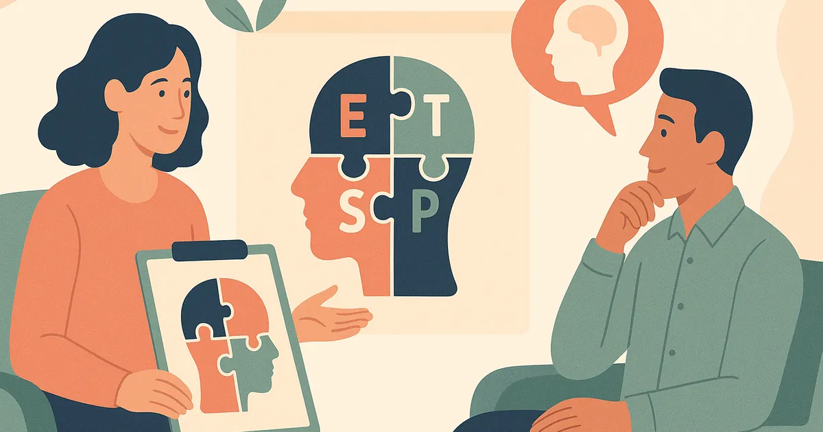 Illustration of What is MBTI? A Quick Guide to Personality Types — Balance Together relationship coaching for couples and partners