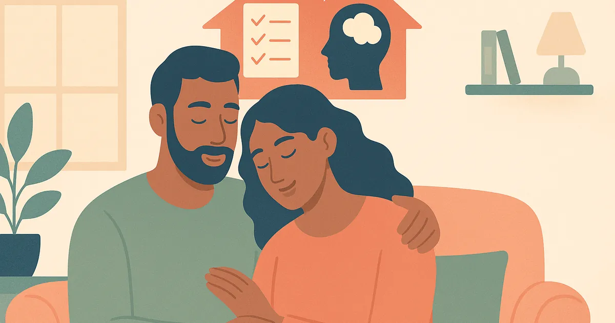Illustration of Mental Load in Blended Families — Balance Together relationship coaching for couples and partners