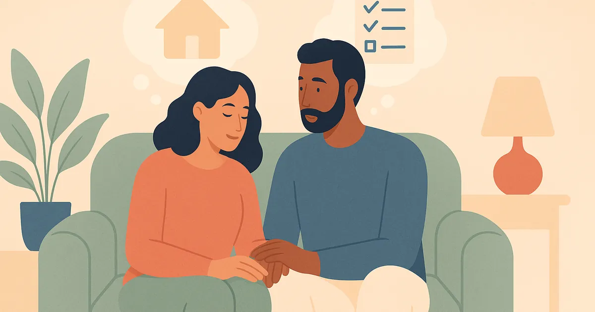 Illustration of How to Talk About Mental Load With Your Partner — Balance Together relationship coaching for couples and partners