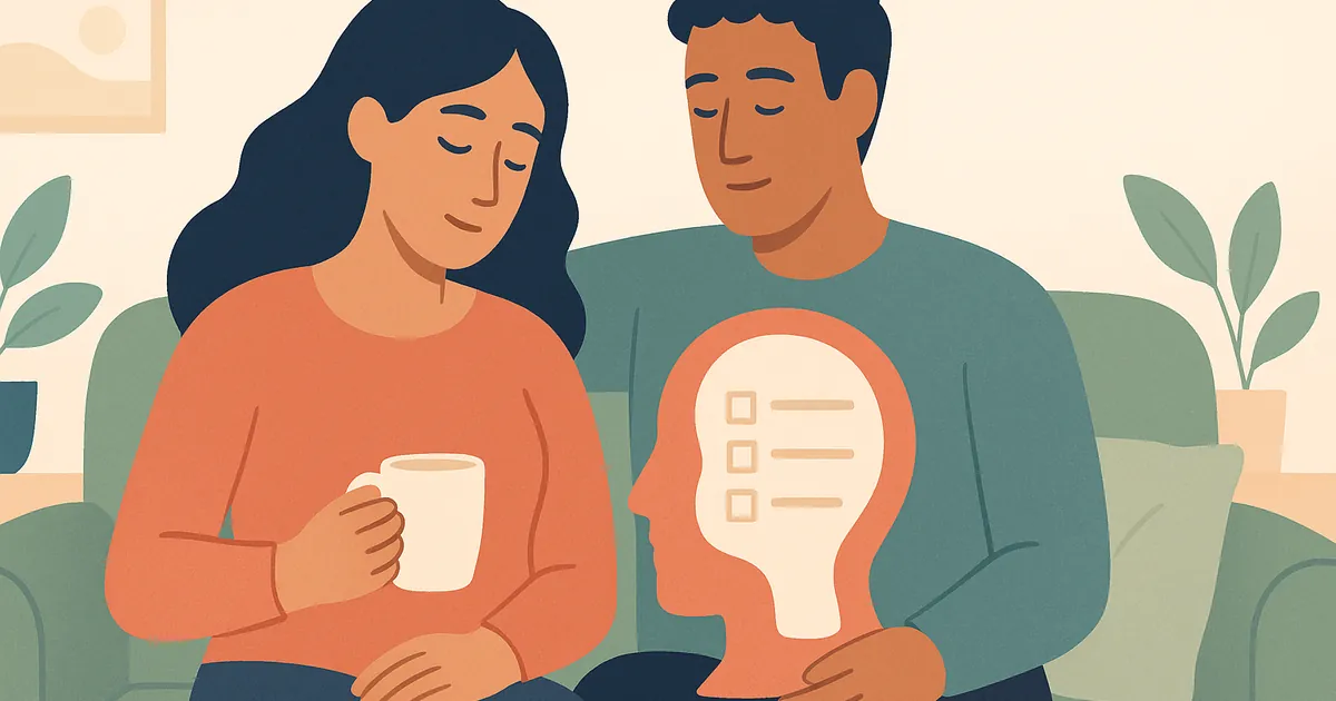 Illustration of Invisible Mental Load in Relationships — Balance Together relationship coaching for couples and partners