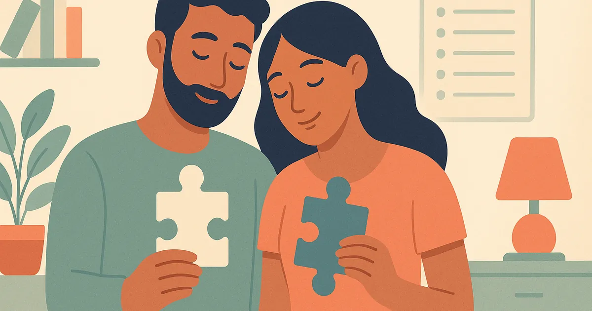 Illustration of Invisible Tasks in Relationships: The Hidden Work That Holds Everything Together — Balance Together relationship coaching for couples and partners