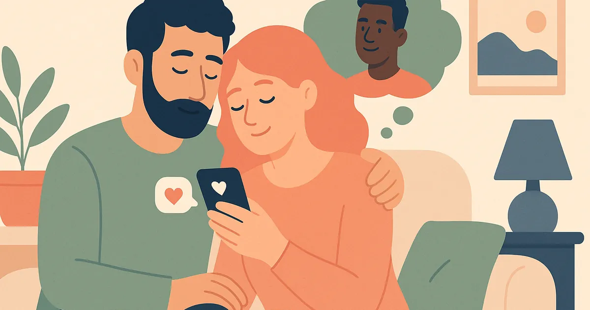 Illustration of Mental Load in Long-Distance Relationships — Balance Together relationship coaching for couples and partners