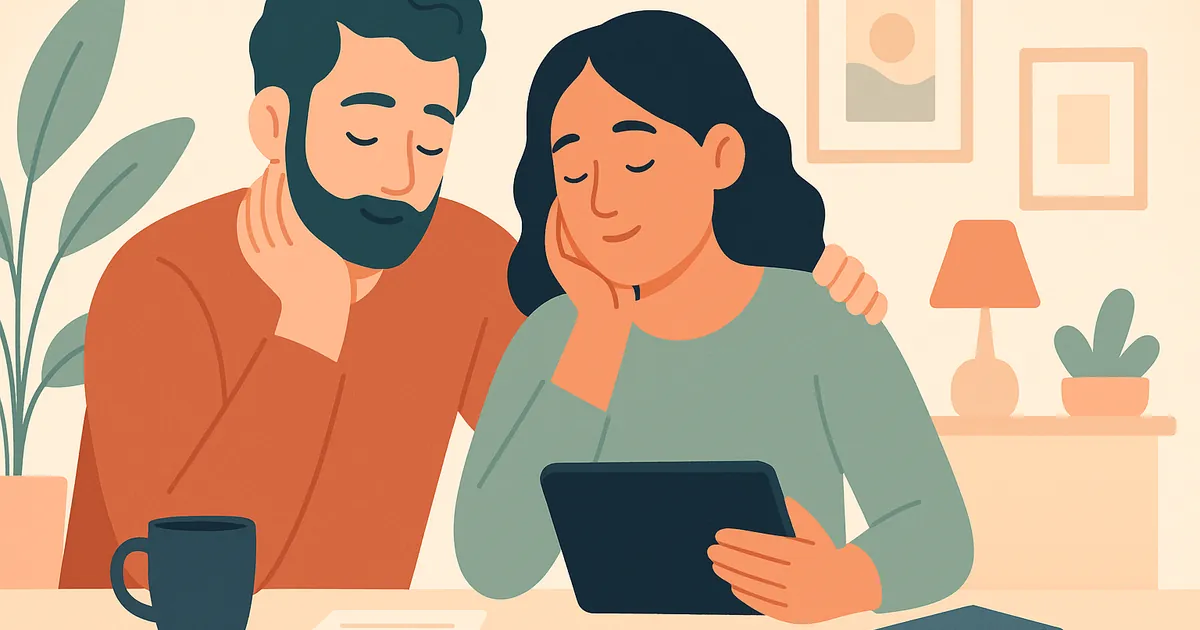 Illustration of Mental Load vs Emotional Labor in Couples — Balance Together relationship coaching for couples and partners