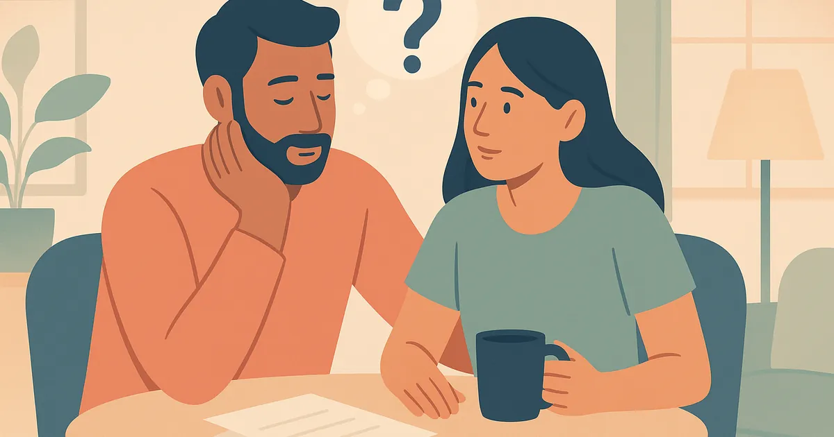 Illustration of Questions to Ask Before Big Life Decisions — Balance Together relationship coaching for couples and partners