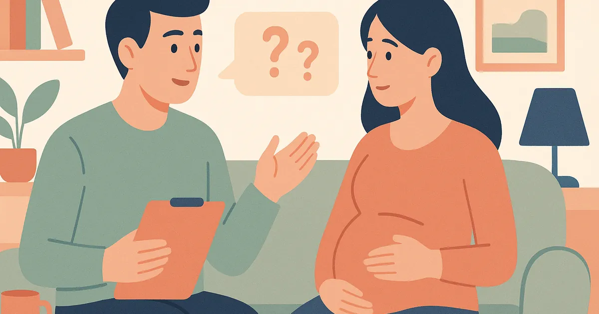 Illustration of Questions to Ask Your Partner Before Having a Baby — Balance Together relationship coaching for couples and partners