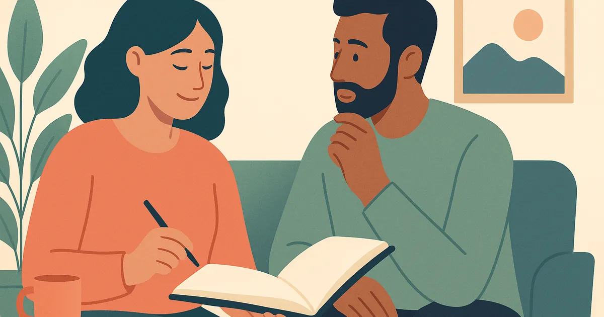 Illustration of Questions to Ask Before Marriage — Balance Together relationship coaching for couples and partners