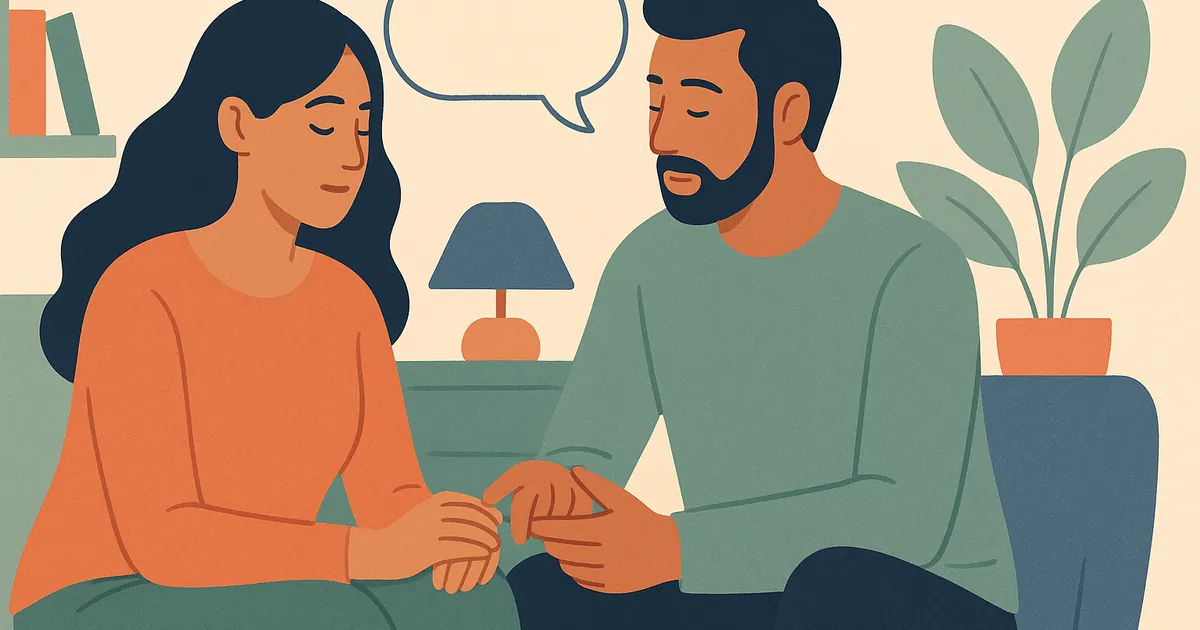 Illustration of Questions to Ask Before Moving in Together — Balance Together relationship coaching for couples and partners