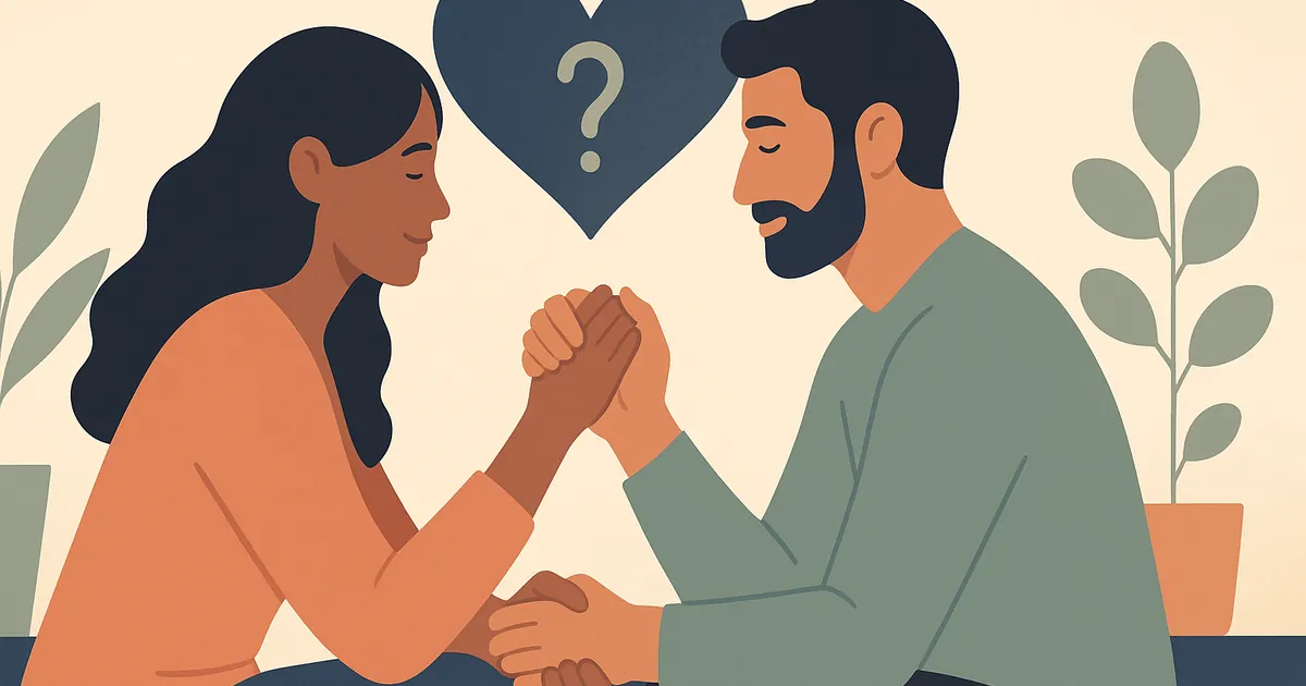 Illustration of Intimate Questions for Couples: Deepen Your Emotional and Physical Connection — Balance Together relationship coaching for couples and partners