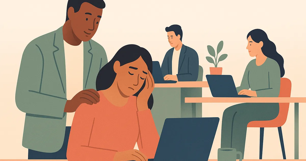 Illustration of Relationship Burnout Explained — Balance Together workplace mental load coaching for employees and teams