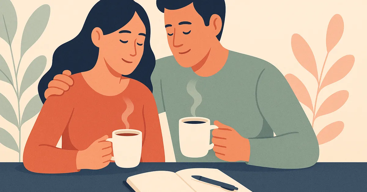 Illustration of Appreciation Ritual for Couples: Building Gratitude Into Your Relationship — Balance Together relationship coaching for couples and partners
