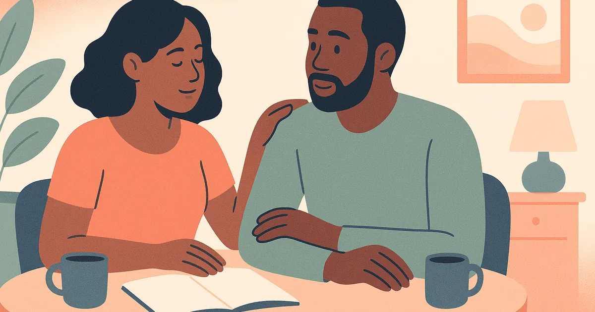Illustration of The Relationship "State of the Union" Conversation — Balance Together relationship coaching for couples and partners