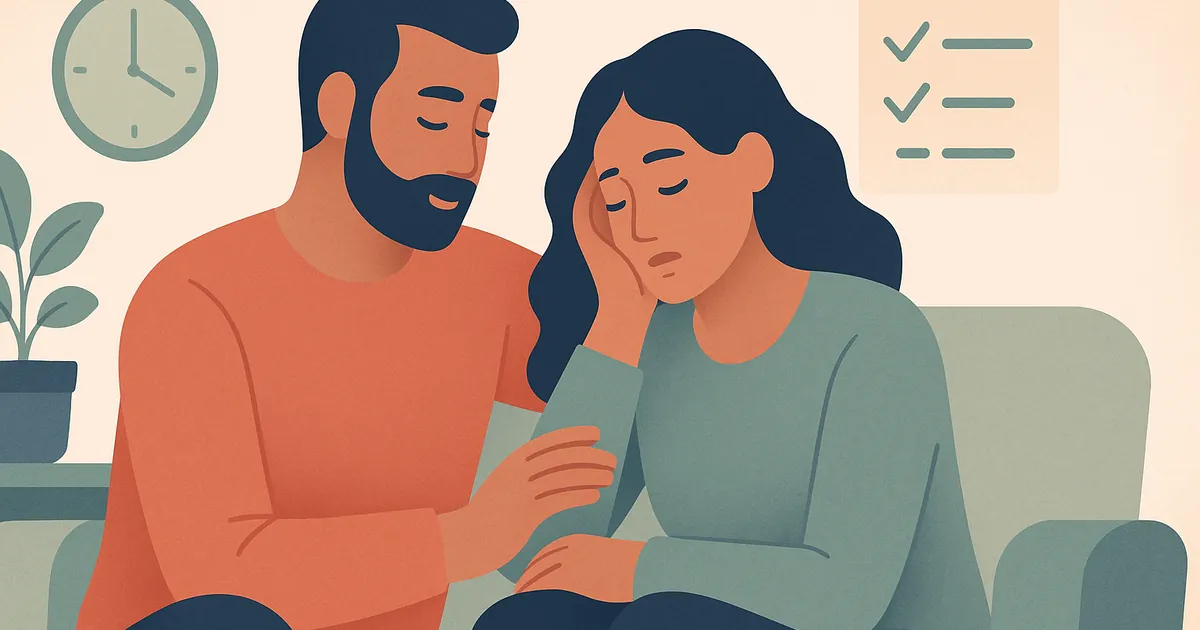 Illustration of Signs One Partner Carries the Mental Load — Balance Together relationship coaching for couples and partners